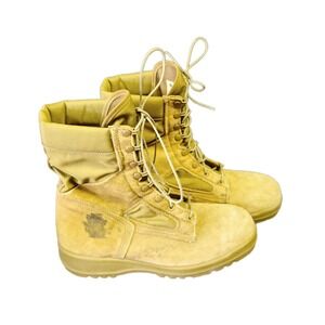 Bates USMC Combat Boots Tan Suede Tactical Military E25501C Mens 12.5 R USA